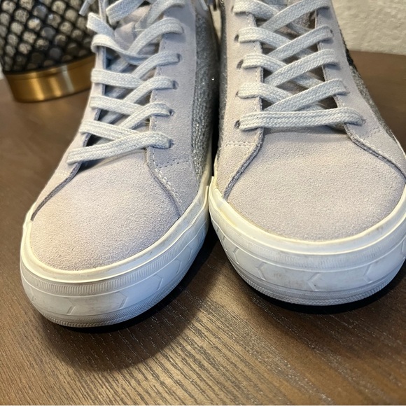 SOLD VINTAGE HAVANA Womens Rhinestone Hightop Sneakers Shoes Casual Grey - Picture 8 of 15